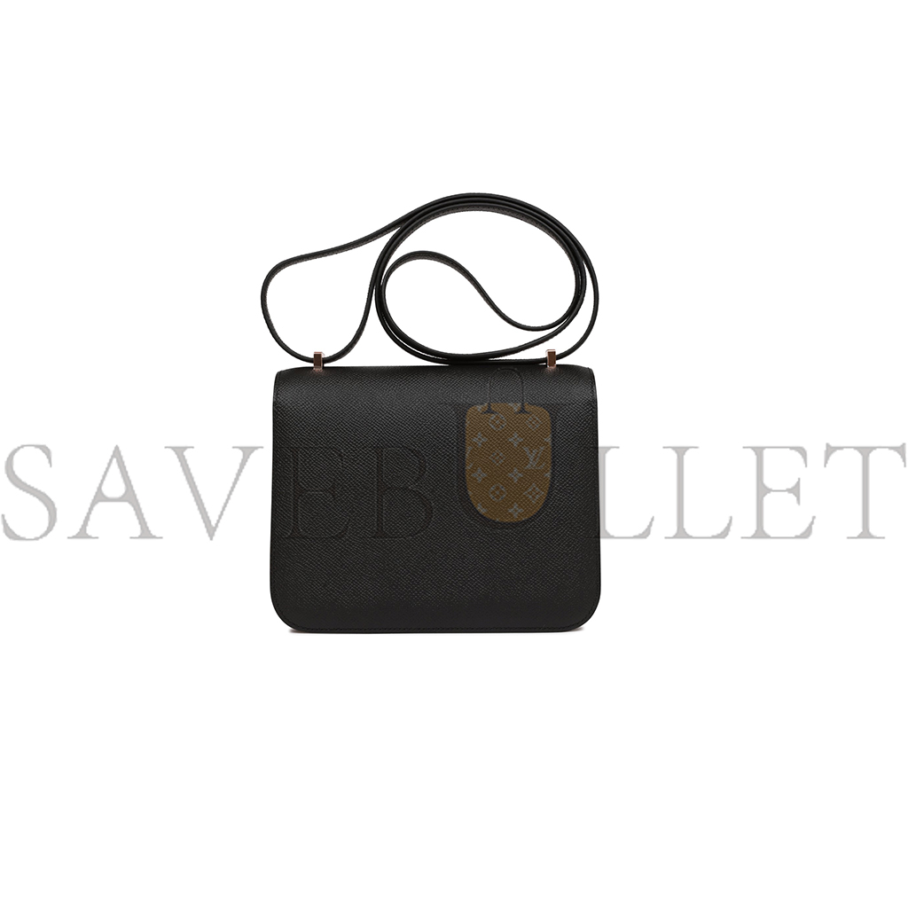 H**mes constance 18 black epsom rose gold hardware (18*16*6cm)